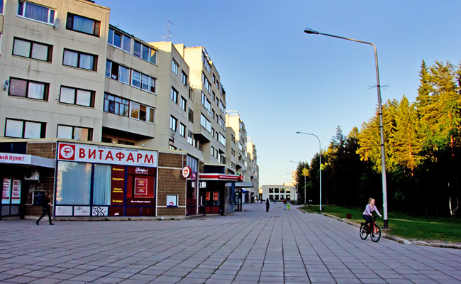 Центральная пешеходная улица в Костомукше